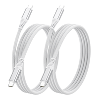 Câble de charge durable personnalisé en usine 1M 2M pour USB C Type C, charge rapide pour smartphones Android, voyage - Blanc