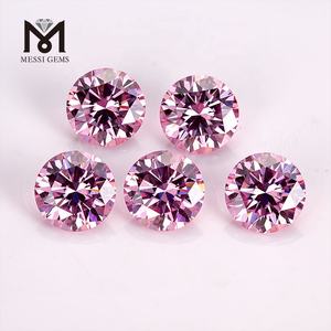 Preço de atacado solta rodada corte brilhante <span class=keywords><strong>moissanite</strong></span> rosa 1 carat <span class=keywords><strong>moissanite</strong></span> pedra - Product Image 5