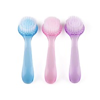 Brosse à ongles professionnelle à tête ronde et manche long en nylon doux pour le nettoyage des ongles et la suppression de la poussière