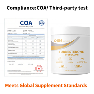 Cápsulas de Turkesterona y Tongkat Ali al por mayor de fábrica OEM para vendedores de Amazon FBA, plazo de entrega rápido, MOQ bajo - Product Image 5