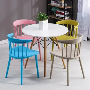 Satılık ucuz basit tasarım Cafe Restaurant istiflenebilir tam PP plastik yemek sandalyesi