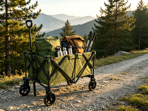Chariot de camping super léger 8,6 kg en aluminium 6061-T6 avec finition oxydée, pliable - Product Image 4