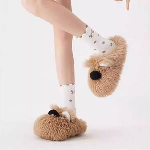 Chaussons en coton West Highland pour homme et femme, doux et antidérapants, chaleur pour la maison, automne-hiver, motif de chien griffé mignon - Product Image 5