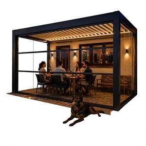 Pérgola Bioclimática Motorizada Personalizada de Aleación de Aluminio con Persianas Ajustables, Sistema de Cierre Zip, Diseño Moderno Ecológico e Impermeable - Product Image 1