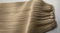 Extensions de cheveux humains vierges russes Remy de qualité salon 12A, trame de cheveux en dentelle doublement étirée, lisses