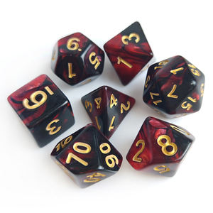7 pièces polyédriques deux couleurs acrylique dés ensemble en Stock pour donjons et Dragons RPG <span class=keywords><strong>jeu</strong></span> de société 16mm acrylique mdn dés ensemble - Product Image 1
