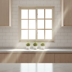 Fenêtre coulissante horizontale moderne à double rail en <span class=keywords><strong>PVC</strong></span>, isolante et économe en énergie, avec verre trempé dépoli, sur mesure pour rénovation - Product Image 2
