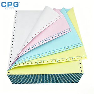 Rouleau de papier autocopiant 2 plis 50 g/m² haute sensibilité, image bleue, papier NCR pour impression de reçus et factures - Product Image 1