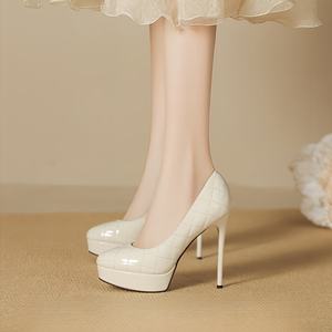 Party Runway Pointy-toe Stripper Stiletto Pole Dance Plataforma poco profunda Bomba de gran tamaño Nightclub Red Sexy Fetish Shoes - Product Image 2