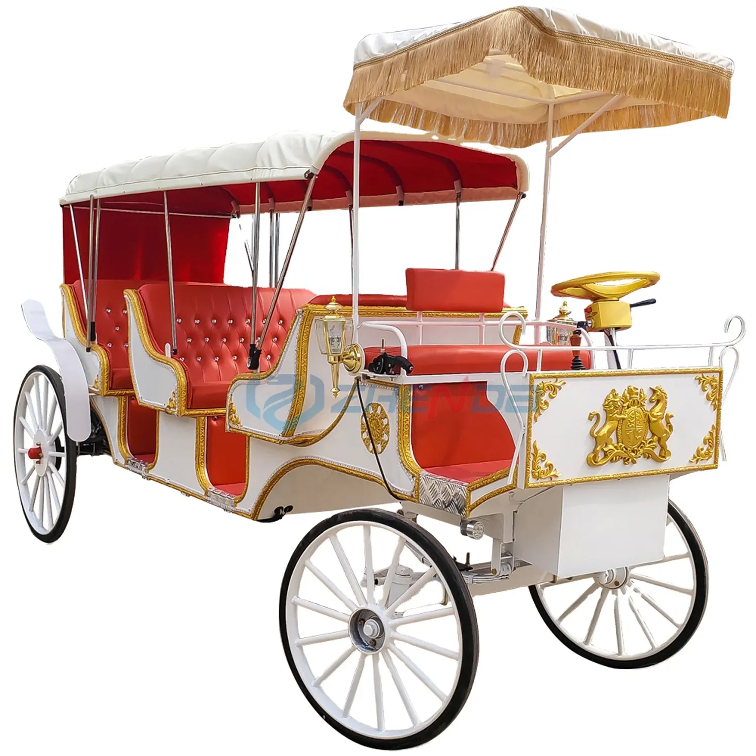 White convertible Victoria sightseeing carriage/factory direct sale wholesale price carriage/electric carriage