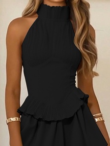 Nouvelle Robe d'été transfrontalière Europe-Amérique, style Hepburn français, à motif 3D, séchage rapide, <span class=keywords><strong>pour</strong></span> femmes <span class=keywords><strong>de</strong></span> <span class=keywords><strong>petite</strong></span> <span class=keywords><strong>taille</strong></span>, haut <span class=keywords><strong>de</strong></span> gamme, courte à volants - Product Image 6