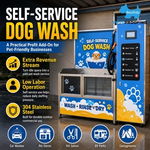 Fabricante de Máquinas de Lavado de Perros de Autoservicio de Acero Inoxidable 304, Estación de Lavado de Perros 24/7, Proveedor de Lavadoras Comerciales para Mascotas - Product Image 1