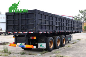 Semirremolque Volquete <span class=keywords><strong>de</strong></span> Servicio Pesado <span class=keywords><strong>de</strong></span> 3 Ejes, 14 Metros, 60 Toneladas, con Descarga Lateral y Trasera, para Transporte <span class=keywords><strong>de</strong></span> Carga, Arena, Piedra y Madera, en Venta - Product Image 6