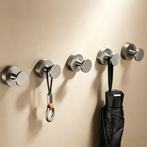 Gancio appendiabiti singolo da parete indipendente, rotondo, cromato, in rame, di lusso, ad alta capacità di carico, per <span class=keywords><strong>ingresso</strong></span> e ripostiglio - Product Image 4