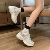 Chaussures de luxe pour femmes, chaussures décontractées pour femmes avec paillettes, chaussures de sport tendance pour femmes, baskets épaisses élégantes