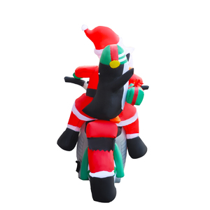 सांता क्लॉस सवारी मोटरसाइकिल inflatable क्रिसमस आउटडोर और इनडोर क्रिसमस यार्ड सजावट - Product Image 2