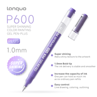 Stylos gel grande capacité 36 couleurs, pointe aiguille, écriture fluide, pour signature, vente en gros, pour l'école, le bureau, neutres, scintillants, pour coloriage
