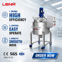 Machine de fabrication de réservoirs de mélange de détergent liquide de haute qualité en acier inoxydable SUS316L 500L avec agitateur 220V pour produits chimiques cosmétiques