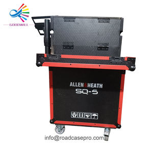 เคสแบบฝาพับสำหรับ Allen & Heath <span class=keywords><strong>SQ5</strong></span>คอนโซลมิกซ์แบบดิจิตอลพร้อมด้วยที่ยึดแล็ปท็อปลิ้นชัก2U อลูมิเนียมสีส้ม - Product Image 1