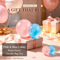 Balle anti-stress en TPR effet pierre précieuse pour bureau, jouet souple en forme de boule de cristal, pour enfants, adolescents, adultes, vente en gros pour fêtes
