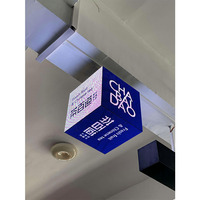 Nuovo Design Creativo Schermo LED a Cubo P3.91 500x500mm a 5 Lati, Animazione a Colori Completi per Pubblicità, Luminosità 1000 Nits, Garanzia 2 Anni