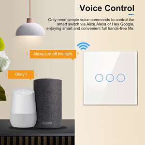 GIRIER Tuya akıllı ev Wifi duvar dokunmatik anahtarı ab hiçbir nötr tel gerekli 1 2 3 Gang akıllı ışık anahtarı - Product Image 4