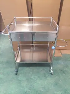 Medical Cart Hospital Furniture Stainless Steel Instrument Trolley With Drawer 2021