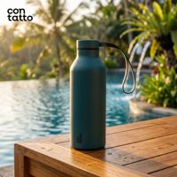 Bouteille de sport en acier inoxydable à double paroi isolée sous vide, écologique, performance thermique 12-24 heures, anti-fuite pour la randonnée