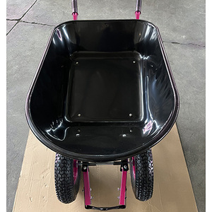 WH6611 Heavy Duty Garden Construction Wheelbarrow <strong>Wheel</strong> <strong>Barrow</strong> with Load 180kg 90L 16X4 Inch Pneumatic <strong>Wheel</strong> - Product Image 4