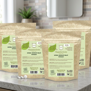 Hippotanicals Natural Peppermint Fluoride-Free Preservative-Free <b>Toothpaste</b> Tablets Value Pack Bundles - Product Image 3