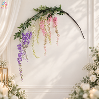 Guirlande artificielle de glycine à longues tiges en soie pour arche de mariage, toile de fond de cérémonie et décoration intérieure