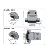 Adaptateur DB9 Connecteur principal DB15 DB25 DB37 RS232 Série COM Connecteurs de prise Fiche Femelle Mâle Port Socket D Sub DP9 Boîtier