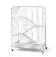 Vente en gros OEM Personnalisé Haute Qualité Métal Pliable Portable Anti-rouille Plateau Amovible Facile à Nettoyer Durable Maison pour Chat Extérieure Cage pour Chat