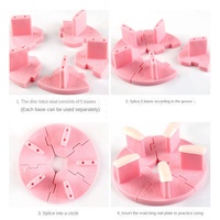 Support d'entraînement pour ongles en plastique rigide de haute qualité, support de présentation d'ongles amovible et modulable pour la pratique du nail art