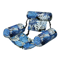Fauteuil flottant gonflable à trois tubes, chaise de piscine pliable et portable, hamac aquatique en PVC