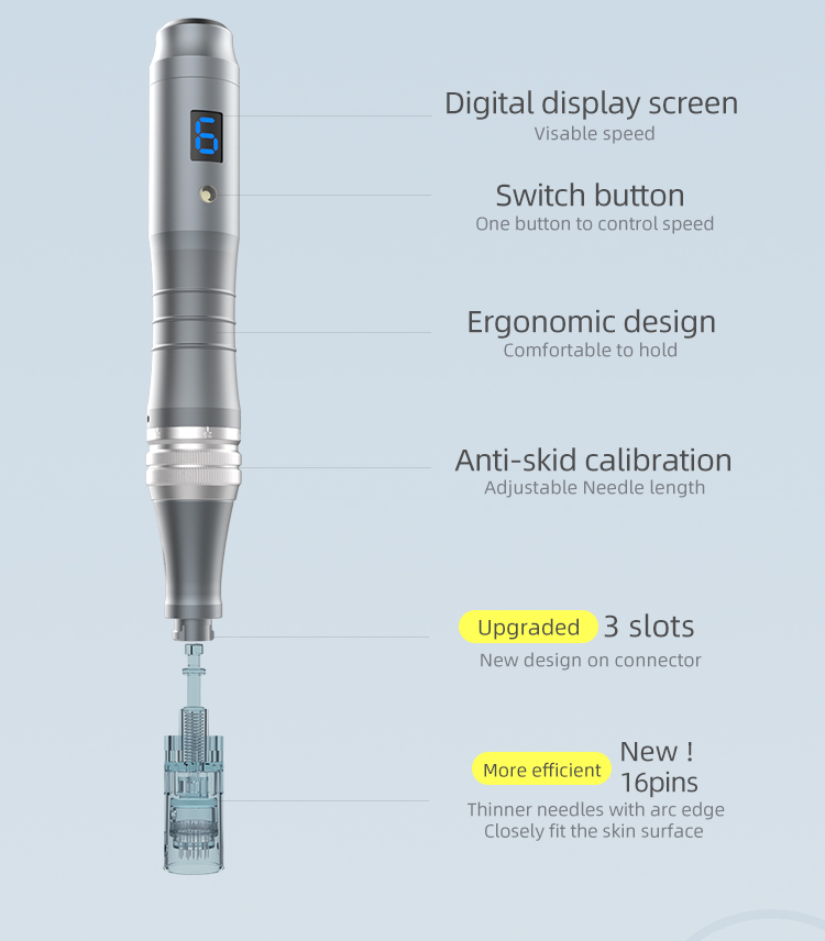 12 Needles Micro Needling derma pen machine electric mesotherap derma pen Wireless Microneedle derma pen m8