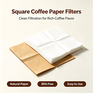 Filtros de Café de Papel Estilo <span class=keywords><strong>Chemex</strong></span> Reforzados de Cuatro Bordes, 100 Unidades por Bolsa, Tamaño Preciso, para Cafeterías y Reuniones Familiares - Product Image 5