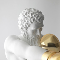Sculpture en résine personnalisée 2024 pour la boxe et la gymnastique, figurine de boxeur, décoration pour hall d'hôtel, cadeau d'ouverture pour salle de sport commerciale