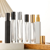 Botol Parfum Kaca Mewah Modern Bentuk Kotak 10ml dengan Sprayer, Stok Sesuai Pesanan
