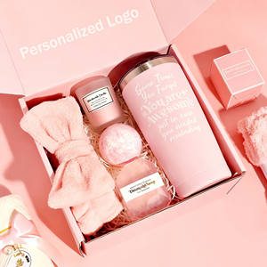 Caja de Regalo Personalizada con Logotipo para Mujer, Set de Regalo de Spa para el Cuidado Personal con Vaso, Bomba de Baño y Jabón, Regalo Ideal para Cumpleaños, Aniversario o Navidad para Ella - Product Image 1