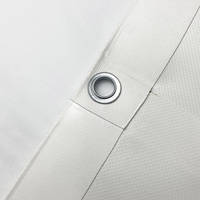Bâche en PVC blanc 100% polyester 1000D 20x20 900G, robuste, imperméable, pour camions et remorques, avec motif enduit