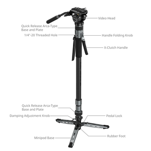 Monopode vidéo hydraulique SmallRig 6286 TRIBEX PRO X avec tête fluide et plaque de fixation rapide <span class=keywords><strong>Manfrotto</strong></span> - Product Image 5