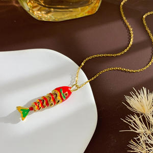 إكسسوارات أسماك مطلية بالمينا ، زينة تصنعها بنفسك ، دلايات صغيرة ملونة على طراز كوي المحيط ، زيت بالتنقيط الإبداعي للأسماك - Product Image 2