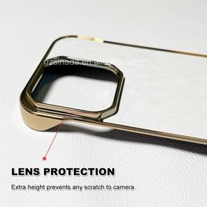 Vente en gros de coques de téléphone PC vierges par sublimation dorée galvanisée 2d pour <span class=keywords><strong>iPhone</strong></span> 16 15 <span class=keywords><strong>14</strong></span> 13 <span class=keywords><strong>Pro</strong></span> <span class=keywords><strong>Max</strong></span> - Product Image 6