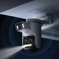 Caméra extérieure intelligente Mijia 4 Pro à 3 objectifs PTZ 5MP 3K avec vision nocturne couleur, suivi automatique et alerte sonore et lumineuse