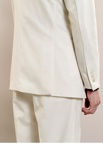 <span class=keywords><strong>Traje</strong></span> de Lana de Doble Botonadura Estilo <span class=keywords><strong>Italiano</strong></span> para Hombre, Casual, de Negocios, <span class=keywords><strong>Corte</strong></span> Entallado, Chaqueta de <span class=keywords><strong>Traje</strong></span> Blanca - Product Image 2