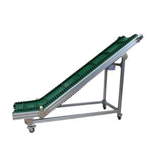 Moveable 120V 220V màu xanh lá cây nâng lên leo PU thang máy vành đai băng tải với <span class=keywords><strong>scraper</strong></span> Cleated vành đai cho khoai tây chiên - Product Image 2
