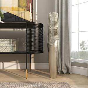 Florero de aluminio pulido de primera calidad con acabado liso, perfecto para uso en decoración interior y exterior para hogares, oficinas y eventos - Product Image 3