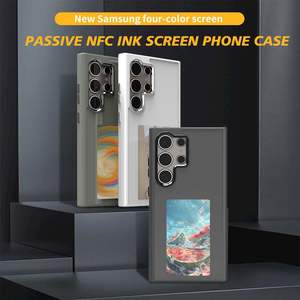 Nueva Funda para Teléfono con Pantalla de Tinta Electrónica DIY para iPhone 17 16 15, Carcasas Traseras Electrochapadas con Cambio de Patrón NFC de 4 Colores - Product Image 4