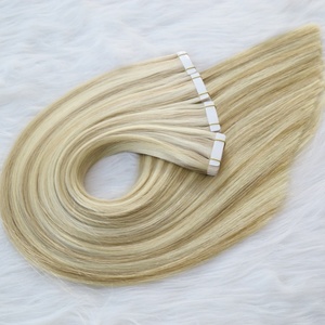 Extensiones de cabello humano recto virgen europeo de doble dibujo Cinta de repuesto de fácil instalación Extremos más completos Cierre de encaje en stock - Product Image 1